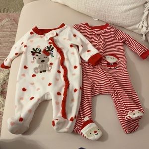 Christmas baby onesies.